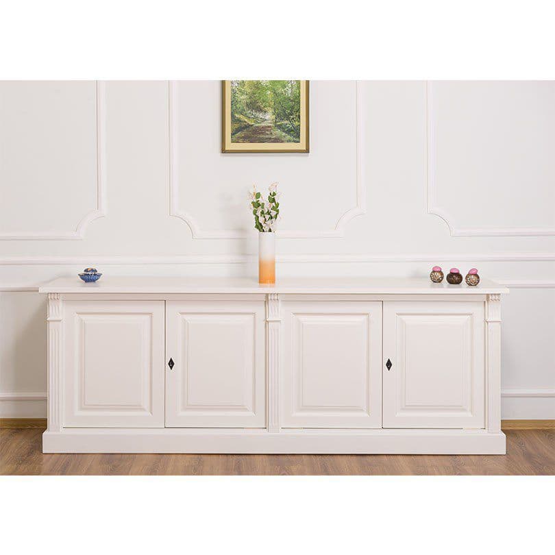 Bufet mare Julioetta cu 4 usi lemn masiv, 219 x 51 x 78 cm