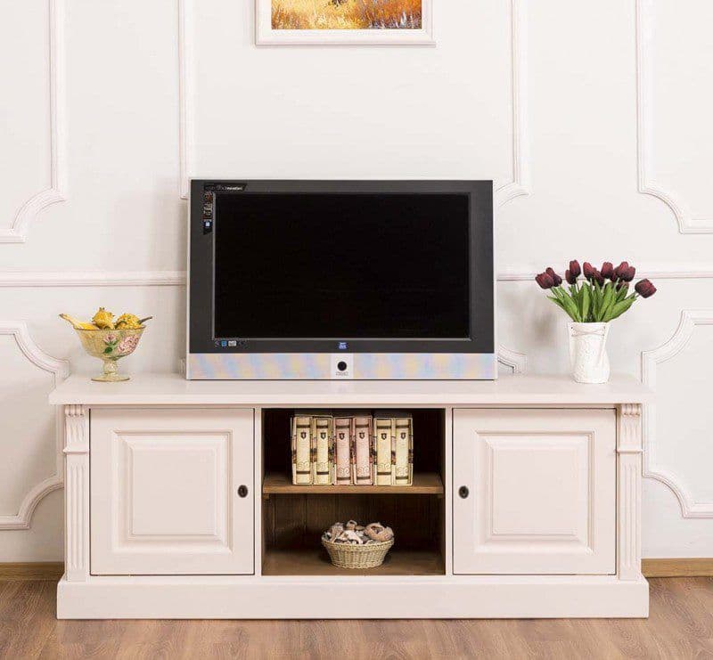 Comoda TV cu margini ornamentate lemn masiv, 160 x 46 x 60 cm