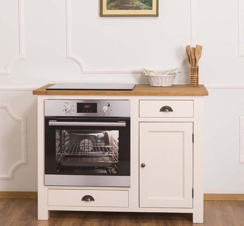 Dulap bucatarie lemn masiv pentru cuptor si plita incorporabile, 120 x 65 x 90 cm
