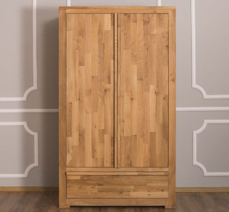 Dulap Stejar Masiv Wild cu 2 usi si 1 sertar, 110 x 55 x 190 cm