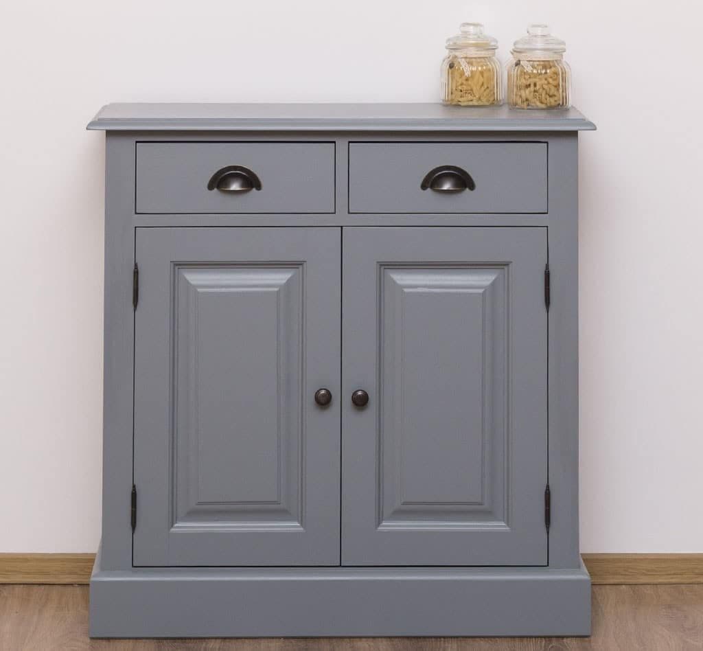Comoda hol cu 2 usi si 2 sertare lemn masiv, 85 x 35 x 85 cm