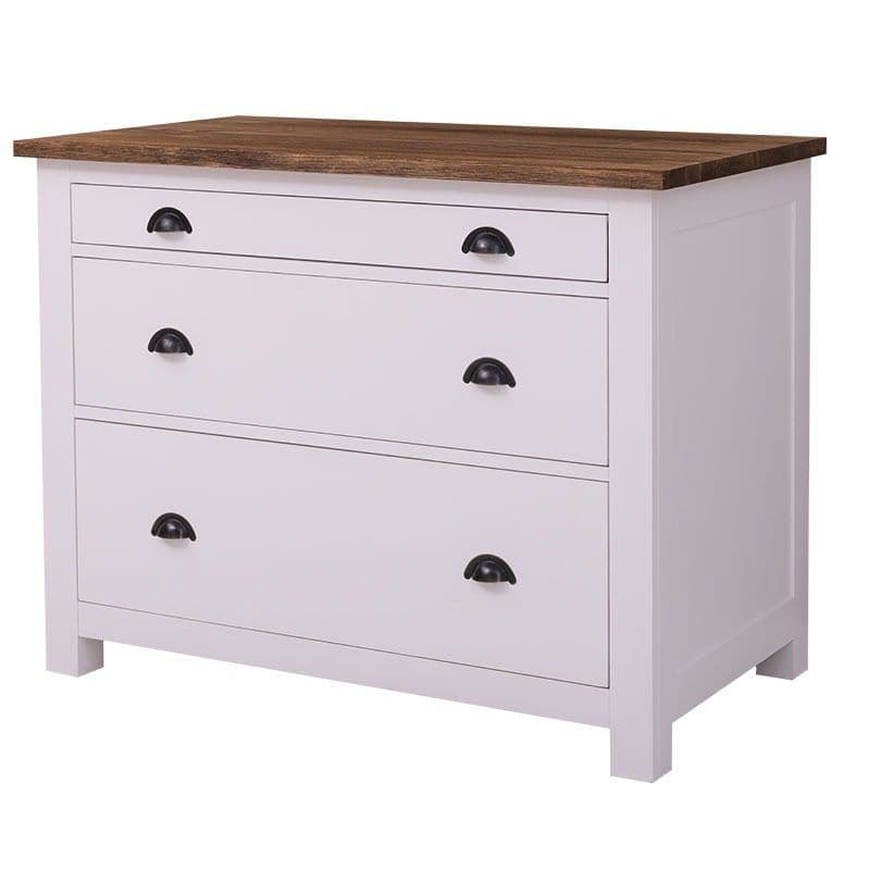 Dulap / Modul de bucatarie cu 3 sertare lemn masiv, 110 x 65 x 90 cm
