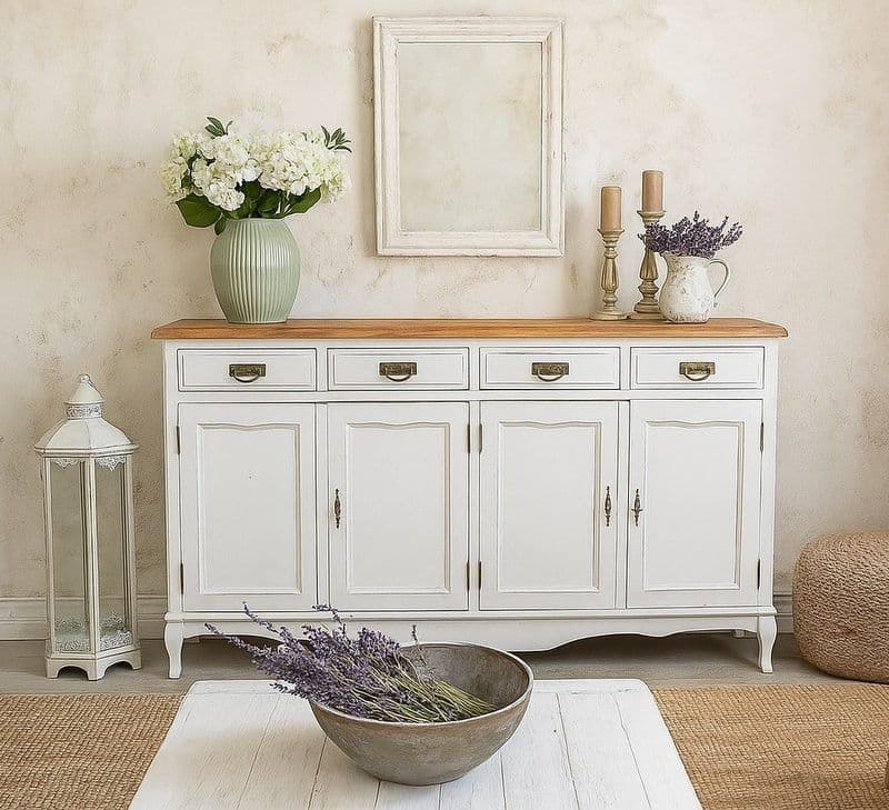 Bufet Toscana Charme cu 4 usi si 4 sertare, 170 x 42 x 92 cm